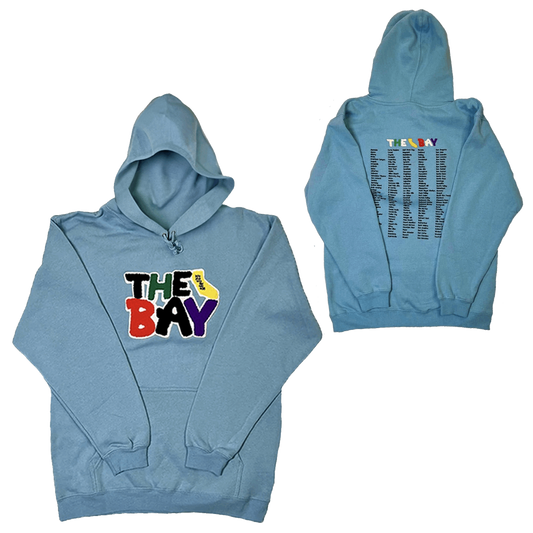 Stylish and vibrant baby blue hoodie for a bold and fashionable look.