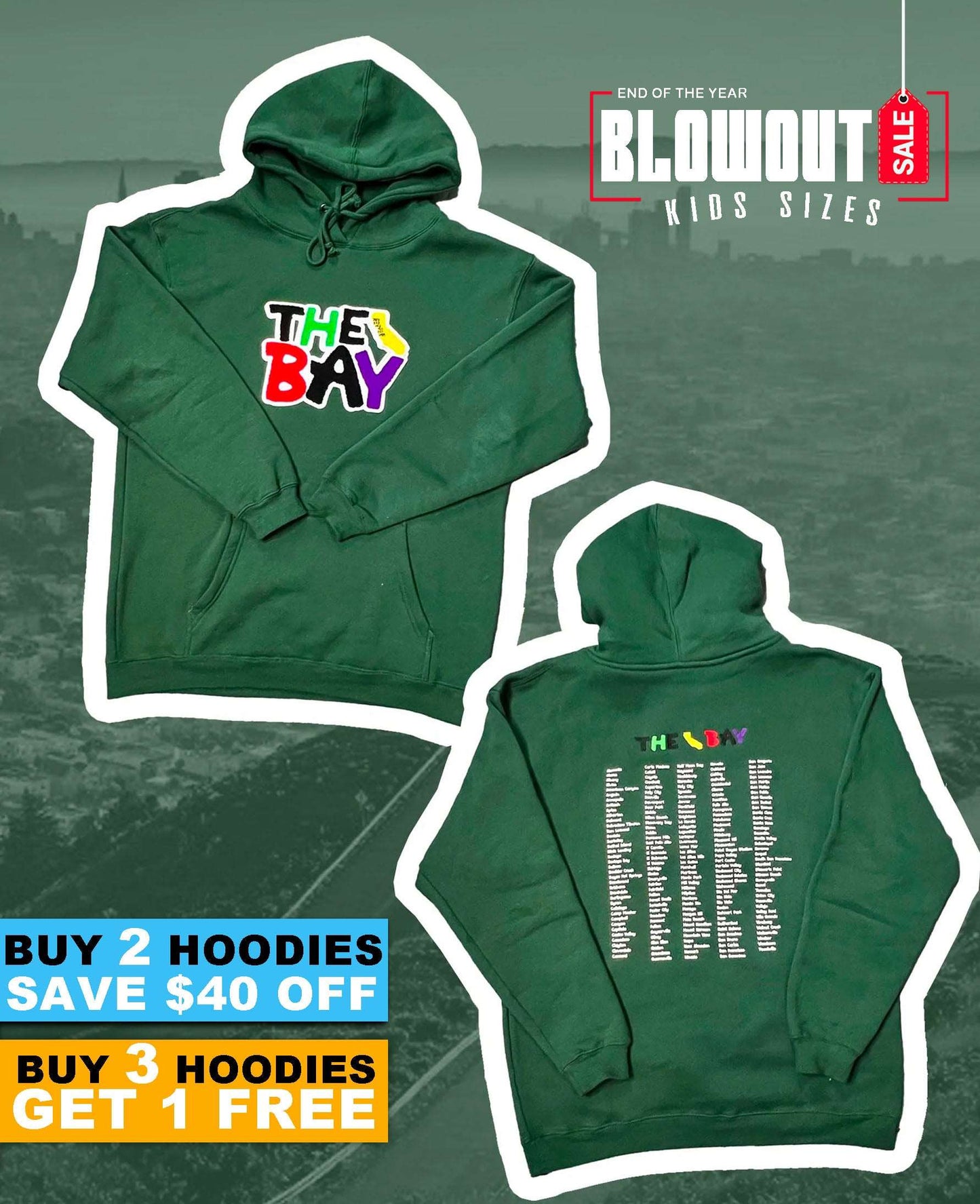 Heavy Hunter Green (KIDS) - The Bay Hoodie